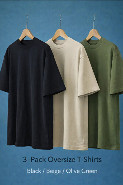 COMBİNE MİCHAİL Tricou pentru bărbați basic cu mânecă scurtă, supradimensiona...