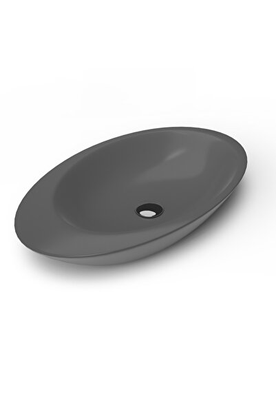 CELESTA Lavoar de baie de blat Ellipse 74x42x12 cm Ceramică Antracit