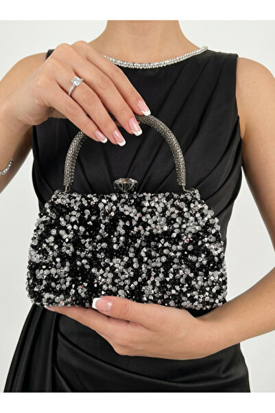 Çanta Trend Women's Crystal Stone Handbag and Chain Shoulder Strap Bag