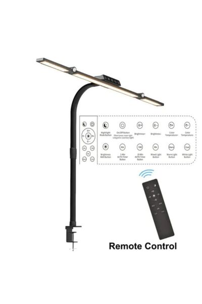 SimpluAcasa ClassLights 24W LED Desk Lamp, 3 Colors, Adjustable, Touch + Remo...