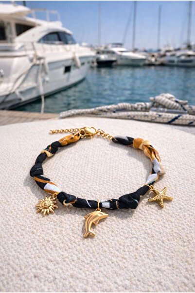 Mope Accessories Colorful Knitted Charm Bracelet