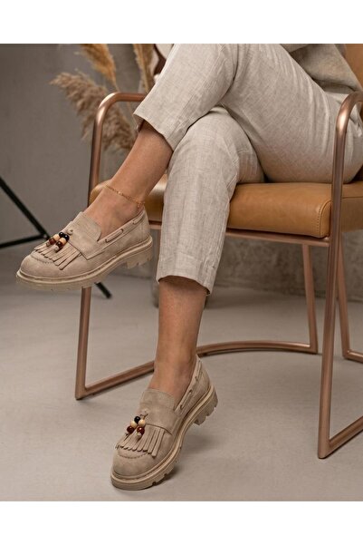 BARAK SHOES Women's High Non-Slip Sole and Dana Suede Tassel Beaded Oxford Lo...