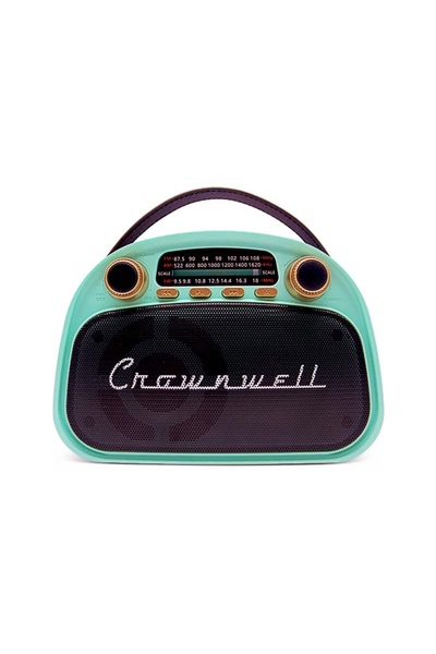 NETAVANTAJ Crownwell Taşınabilir Bluetooth Retro Radyo Arizona Serisi Turkuaz