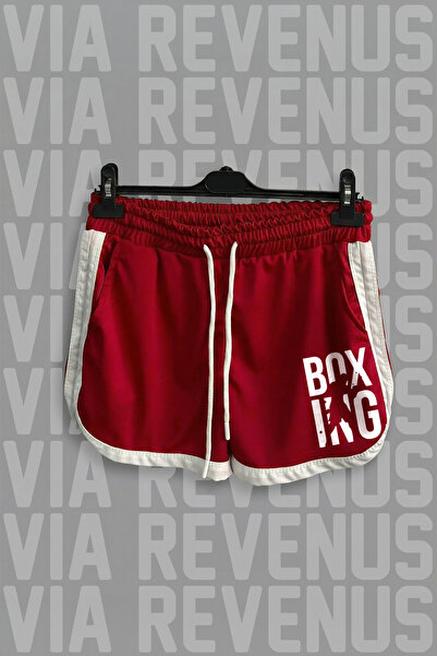Vordevia Boxing Printed Women's Sports Running and Fitness Shorts with Stripe...
