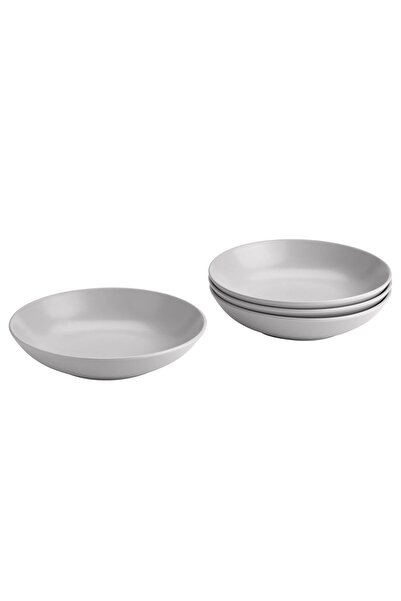 IKEA QUİCK 4 Adet Derin Çukur Tabak Çap 23 Cm 4'lü Set Yemek Tabağı Stoneware...