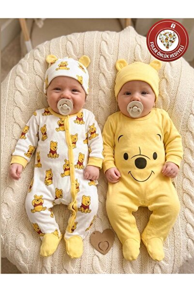 Lumos Trade Winnie the Pooh 2-Piece Baby Romper Set – 100% Unisex Baby Romper...