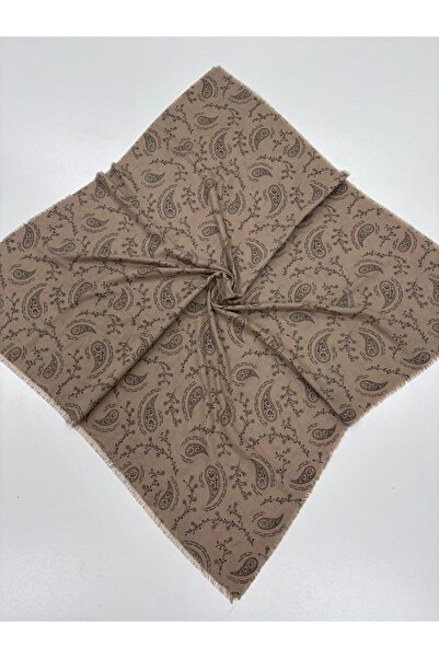 NİSA İPEK Desenli Flamlı Yazma Eşarp