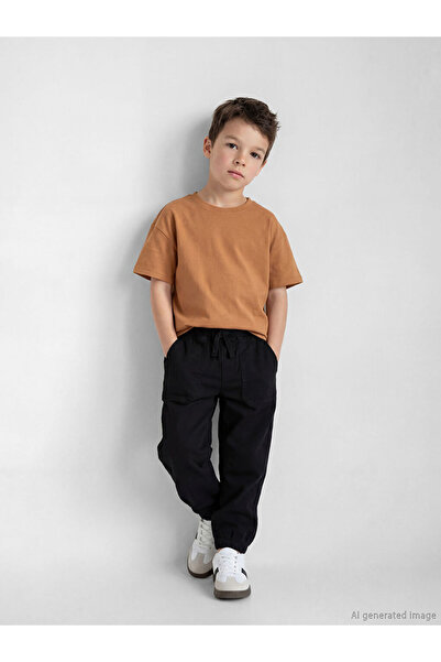 LC Waikiki Black Elastic Waist Boys Jogger Pants