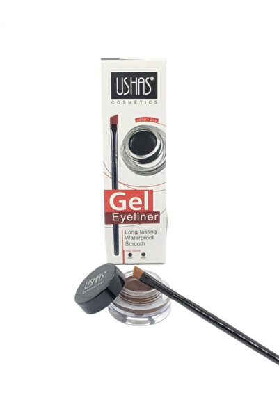 Ushas Ushas gel eyeliner, brown, with application brush, waterproof
