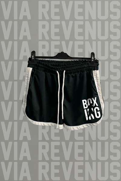 Vordevia Boxing Printed Women's Sports Running and Fitness Shorts with Stripe...