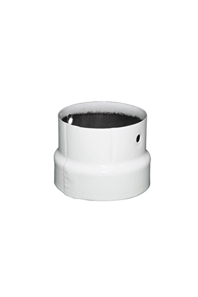 regata Stove Flue Pipe Reducer 130 to 120 mm Enamelled Steel White