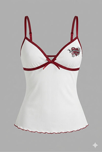 Köstebek Tribal Heart Tattoo Design Strap Blouse