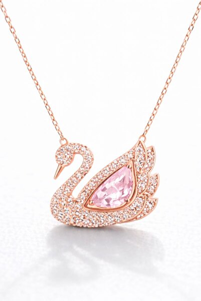 vogutima jewelery&silver by timuçin mavili Kadın Gümüş Kolye - Kuğu Obje Zirk...