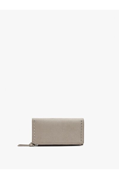 PARFOIS Kadın Deri Efektli Zımba Detaylı Cüzdan