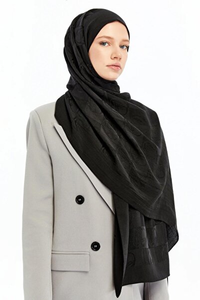 Valentino Orlandi Alia Shawl - New Dama Patterned - Black