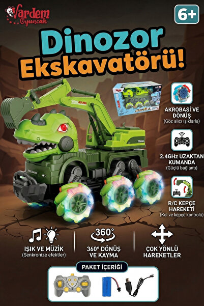 craftivio Vardem Oyuncak Uzaktan Kumandalı Işıklı Müzikli Şarjlı 360 Derece D...