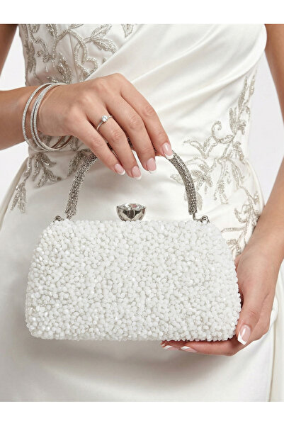 Çanta Trend Women's Crystal Stone Handbag and Chain Shoulder Strap Bag