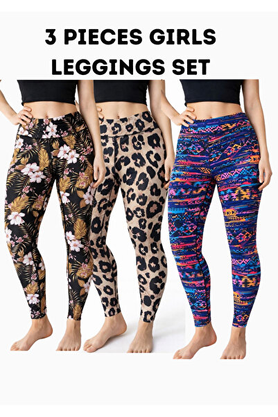 mothers dream 3 Pieces Girls Leggings Set