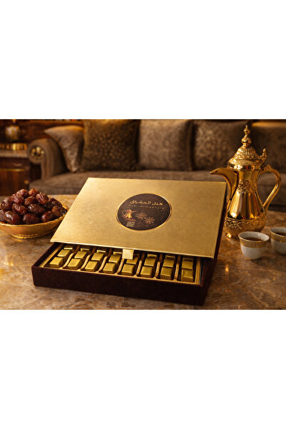 SAUDI Luxury Belgian chocolates – in an elegant red velvet box with a gilt lid