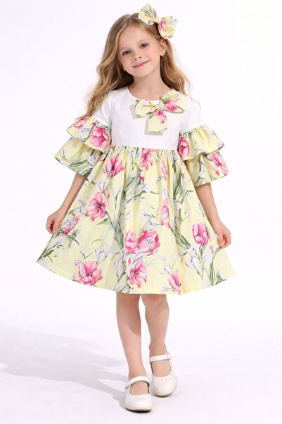 MAY MARA DEVOJČIČINA HALJINA SA MAŠNOM I CVETOVIMA