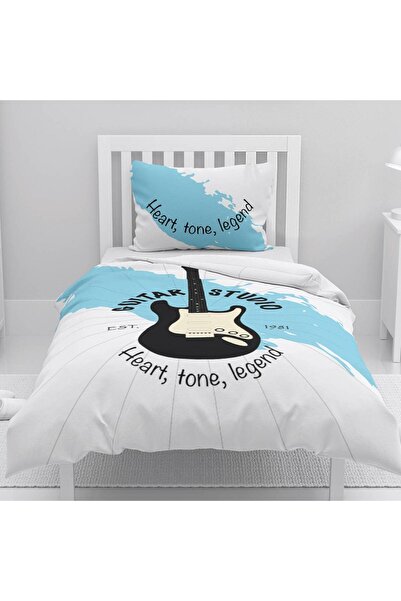 instababyrooms غرفة الأطفال قطن لو طقم غطاء لحاف ملاءة سرير سيز موسيقى، جيتار