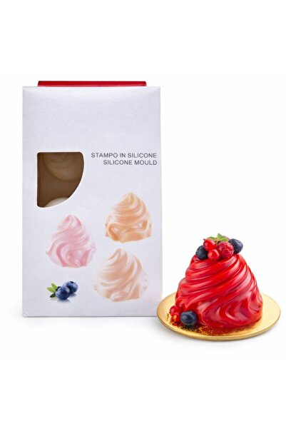 Top Ingrediente 3D single-port silicone mold - 6 cavities spiral pattern - T0...