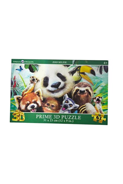 NECO TOYS 63 Piece Prime 3D Puzzle - Zoo Selfie