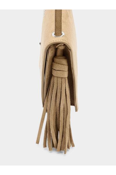 PARFOIS Kadın Zımba Detaylı Püsküllü Çapraz Çanta