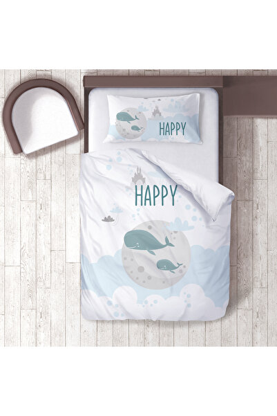 instababyrooms Children's Room Cotton Lu Duvet Cover Set Bed Sheet Sız Balina...