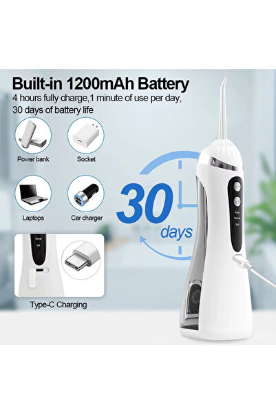 Lorraya Cordless Water Flosser for Oral Care, 3 Cleaning Modes, USB Rechargea...