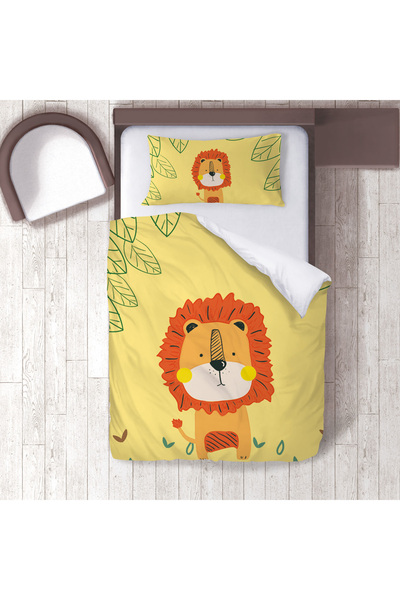 instababyrooms Children's Room Cotton Lu Duvet Cover Set Bed Sheet Sız Aslan ...