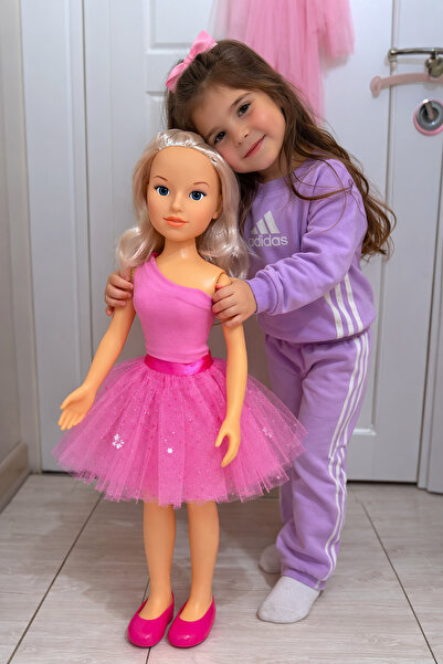 TOHA Clara Yürüyüş Arkadaşım 80 cm Et Bebek Büyük Boy Oyuncak Bebek Çocuk Oyu...