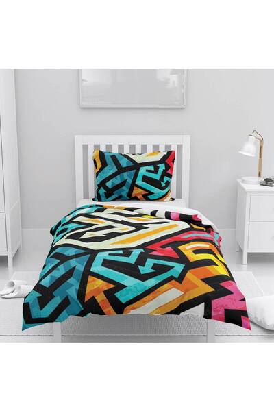 instababyrooms Children's Room Cotton Lu Duvet Cover Set Bed Sheet Sız Abstra...