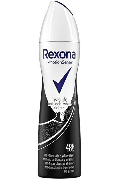 Rexona بخاخ مزيل عرق غير مرئي على الملابس السوداء والبيضاء 200 مل