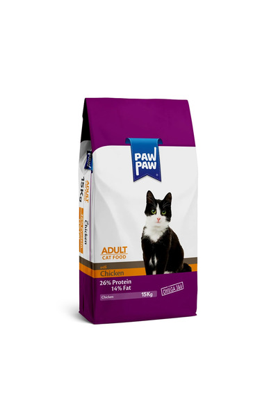 PAW PAW YETİŞKİN KEDİ MAMASI TAVUKLU - 1 KG
