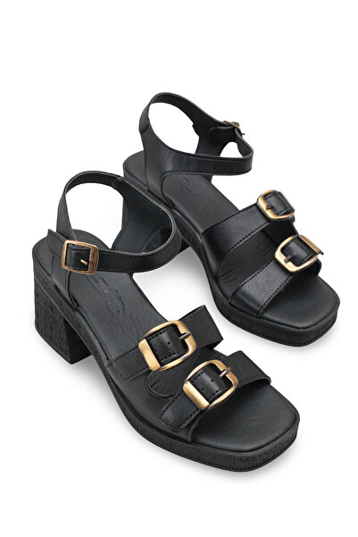 Riccon Women's Heels Sandals 0012343 Black