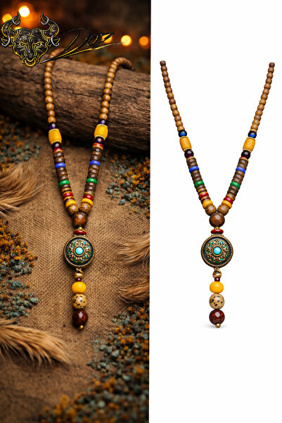 depozoom Etnik Tasarım Doğal Taş Otantik Kolye Unisex