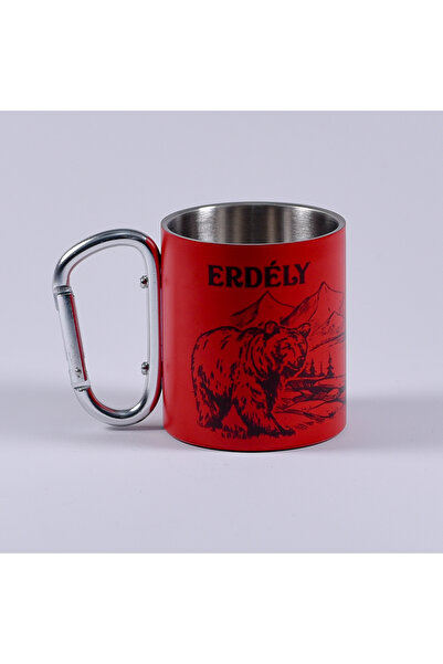 Antok Art AntokArt Metal Mug with Carabiner 200ml - Transylvania - Red