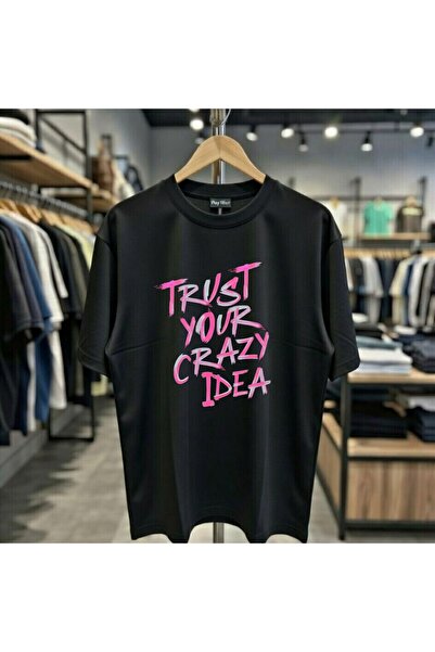 playwear Μπλουζάκι με στάμπα  "Trust Your Crayz Idea ", 100% βαμβακερό, overs...