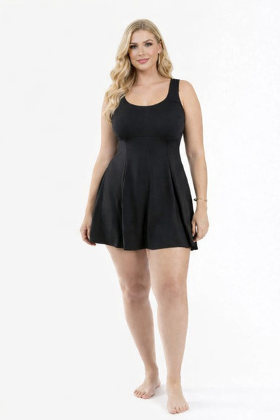 Lio20 Women's Dress Swimsuit with Shorts Plus Size between 54-60 Navy Blue an...