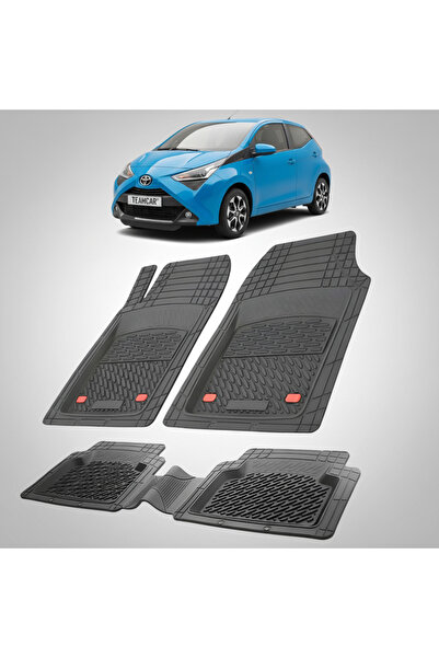 TEAMCAR Πατάκια δαπέδου Toyota Aygo AB40 Συμβατά Hatchback 2014-2018 | Μαύρα