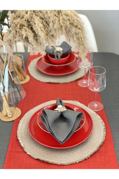 Valerium Glittery Red Table Runner 40X150Cm