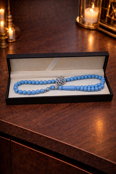 Generic سبحة فخمة باللون الأزرق الملكي مع علبة أنيقة – خيار راقٍ للهدايا 45 خرزه