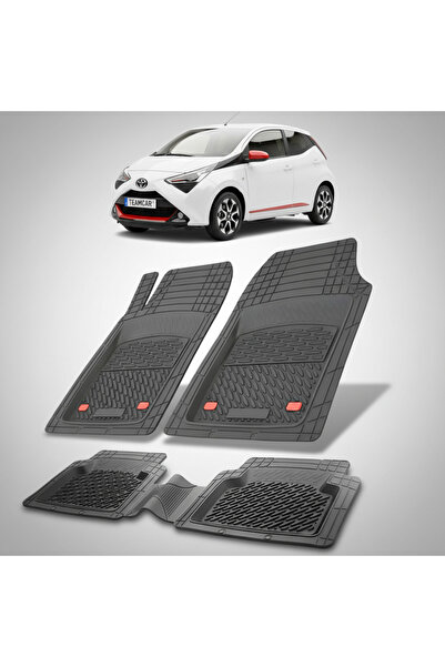 TEAMCAR Πατάκια δαπέδου συμβατά με Toyota Aygo AB40 Hatchback 2018-2021 | Μαύρα