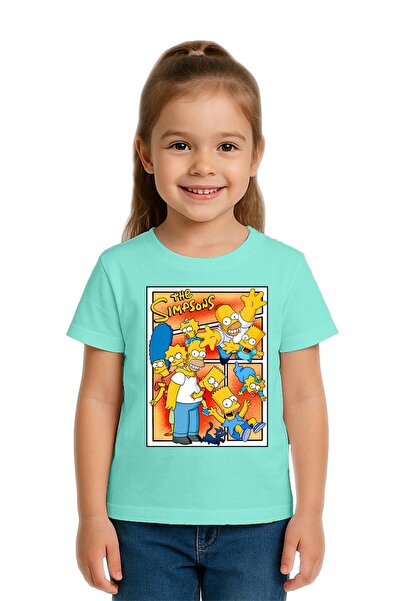 SEDİRLİ Unisex Simpsons με τύπωμα Παιδικό μπλουζάκι από χτενισμένο βαμβακερό ...