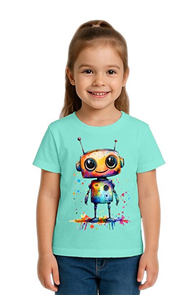 SEDİRLİ Tricou unisex pentru copii Robot cu imprimeu bumbac moale țesături în...