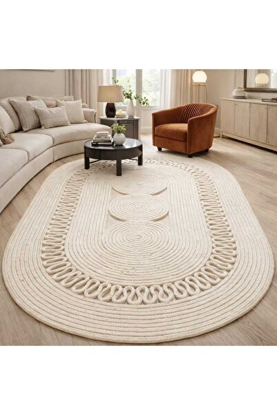 Armağan Garajı El Yapımı Jüt İp Dekoratif Paspas Antre Mutfak Salon Kapı Önü ...