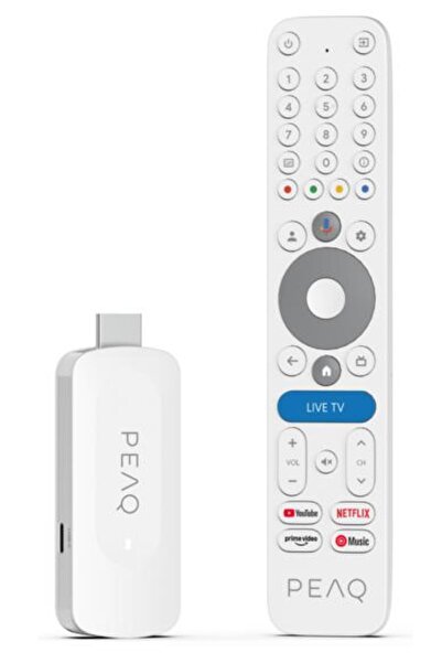 PEAQ Player media Google TV PGS 1000 FHD, alb