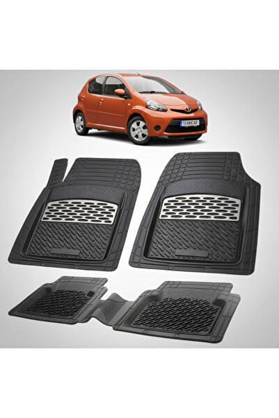 TEAMCAR Πατάκια δαπέδου Toyota Aygo AB10 Συμβατά Hatchback 2012-2014 | Ασημί