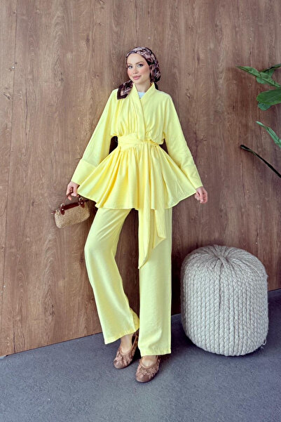 Hazamoda Κίτρινο κοστούμι Akgün